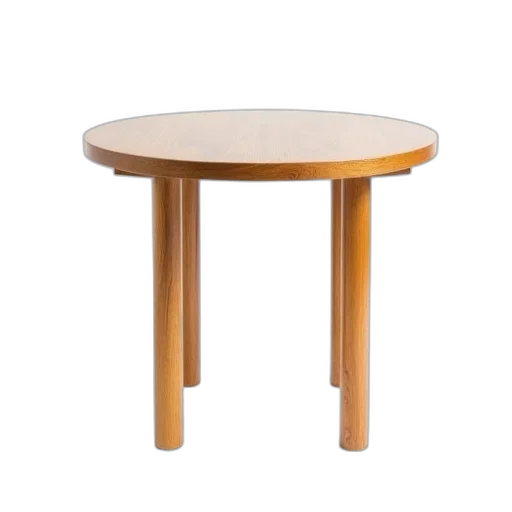furniture, food, 3d render, wooden, table, round, top, four transparent PNG cut-out