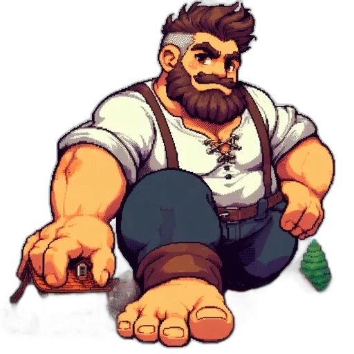 staff, pixel art, concept art, fantasy art, cartoon, green, earth tones, pixelated transparent PNG cut-out