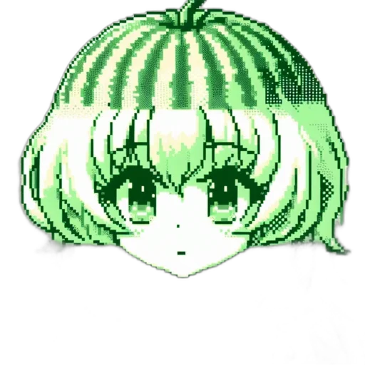 hair, crown, face, staff, pixel art, anime, vaporwave, concept art transparent PNG cut-out