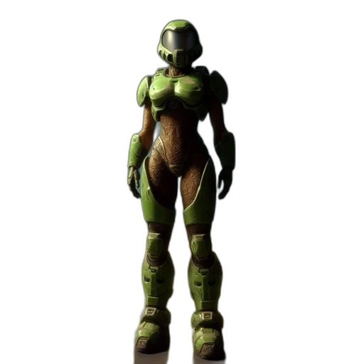 robot, concept art, 3d render, pixel art, fantasy art, green, earth tones, individual transparent PNG cut-out