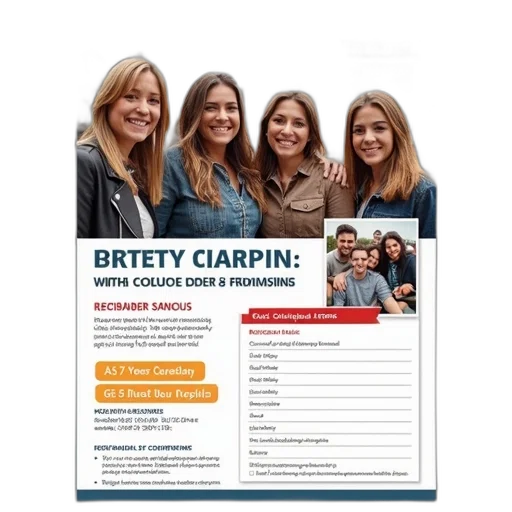 staff, flyer, charity, event, featuring, group, people, posing transparent PNG cut-out