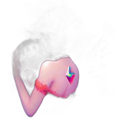 mask, face, hair, crown, vaporwave, concept art, 3d render, pixel art transparent PNG cut-out