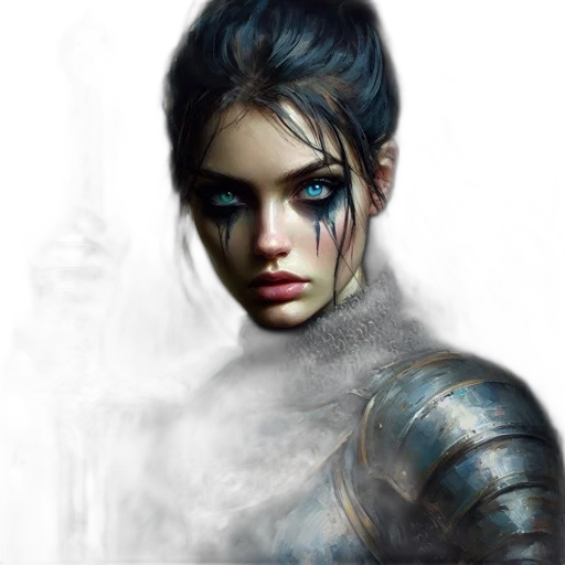 face, dragon, sword, fantasy art transparent PNG cut-out