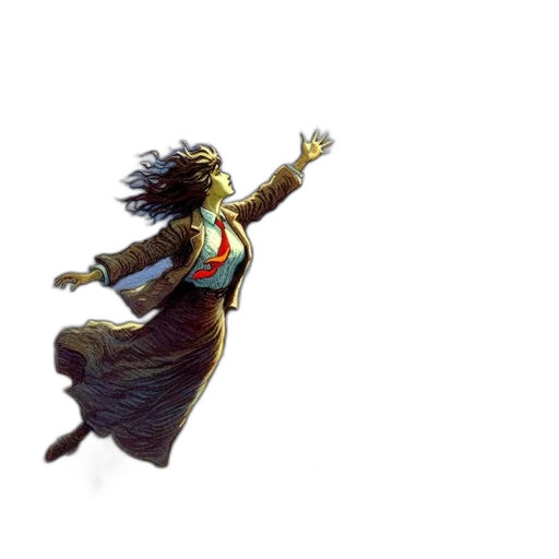 staff, concept art, fantasy art, pixel art, 3d render, woman, reaches, bright transparent PNG cut-out