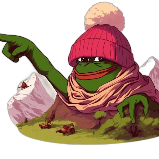 hat, dragon, creature, food, concept art, snow, animated, frog transparent PNG cut-out