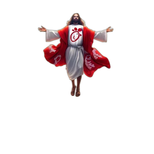 jacket, 3d render, concept art, pixel art, figure, white, robes, red transparent PNG cut-out