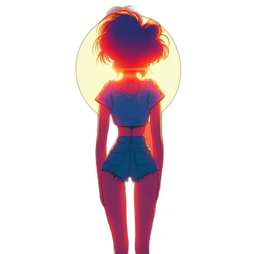 dress, jacket, robot, crown, concept art, anime, pixel art, vaporwave transparent PNG cut-out