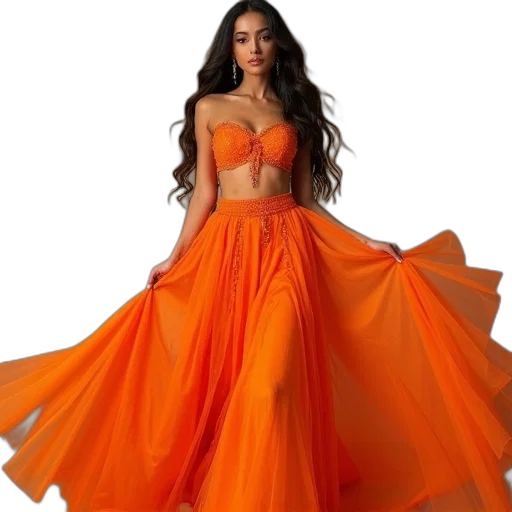 dress, neon, colorful, model transparent PNG cut-out