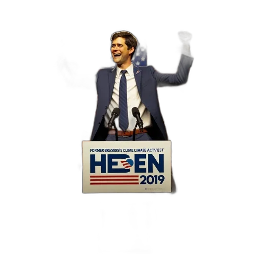 man, podium, part, campaign, rally, heen, 2019, raises transparent PNG cut-out