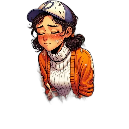 jacket, hat, face, staff, pixel art, watercolor, comic book art, concept art transparent PNG cut-out