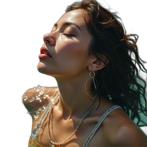 jewelry, photorealistic, oil painting, underwater transparent PNG cut-out