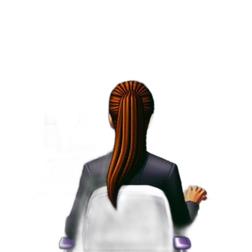 hair, staff, robot, jacket transparent PNG cut-out