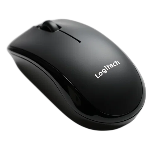 3d render, black, wireless, computer, mouse, brand, name, logitech transparent PNG cut-out