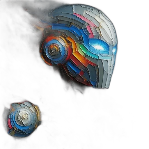mask, weapon, face, robot, concept art, 3d render, fantasy art, photorealistic transparent PNG cut-out