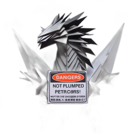 dragon, weapon, animal, creature, 3d render, concept art, fantasy art, origami transparent PNG cut-out