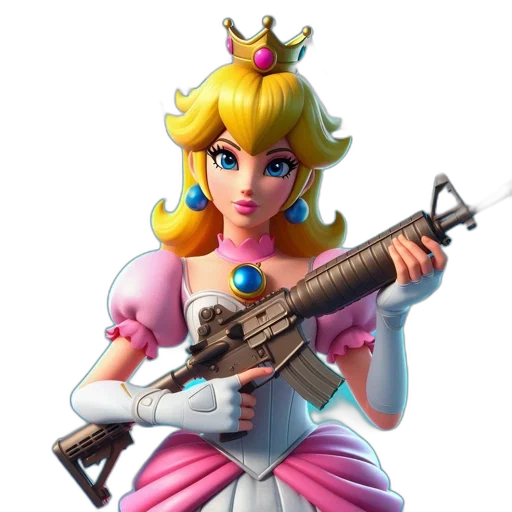 weapon, crown, staff, dress, concept art, 3d render, vaporwave, pixel art transparent PNG cut-out