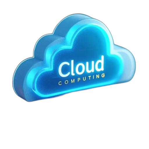 3d render, cloud, computing, system transparent PNG cut-out