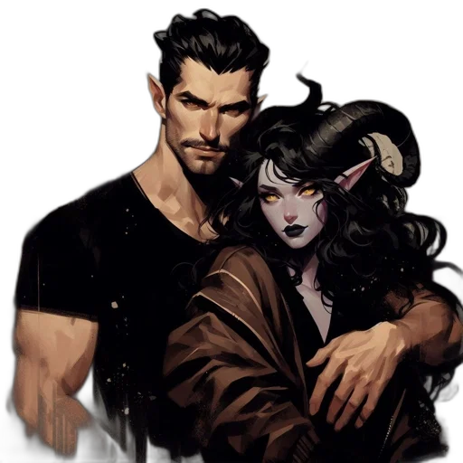 fantasy art, comic book art, concept art, watercolor, dark, stern, male, hair transparent PNG cut-out