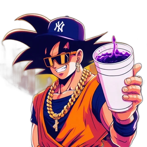 food, vaporwave, anime, pixel art, concept art, neon, animated, figure transparent PNG cut-out