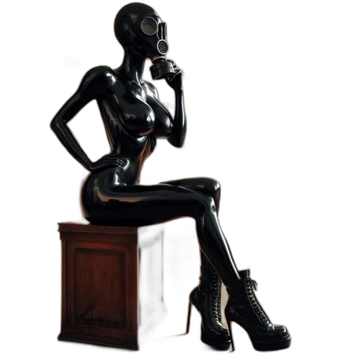 robot, furniture, jewelry, dress, 3d render, concept art, photorealistic, neon lights transparent PNG cut-out