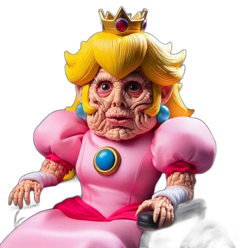 crown, face, mask, dress, concept art, 3d render, vaporwave, pixel art transparent PNG cut-out