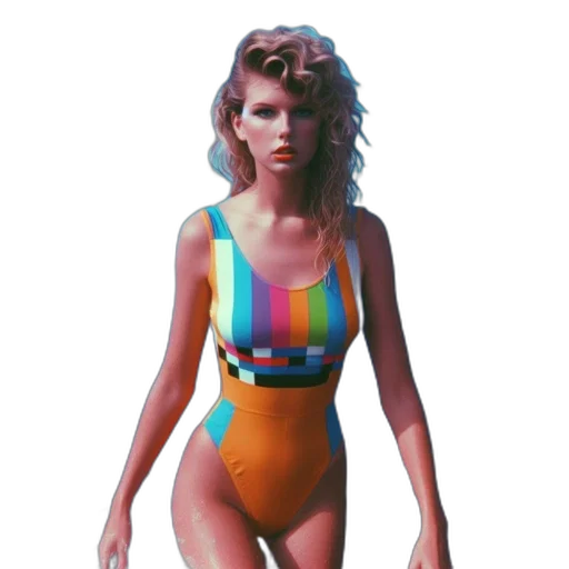 dress, jacket, concept art, vaporwave, pixel art, photorealistic, neon, colorful transparent PNG cut-out