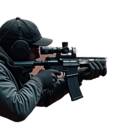 weapon, jacket, staff, mask transparent PNG cut-out