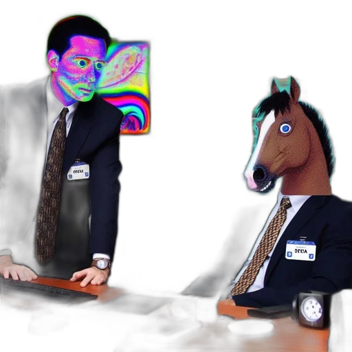 staff, animal, creature, vaporwave, concept art, cartoon, 3d render, outer space transparent PNG cut-out