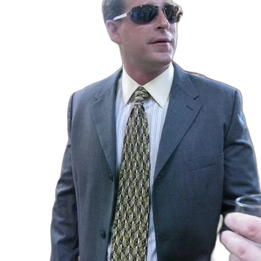 staff, jacket, man, suit, tie, sunglasses transparent PNG cut-out