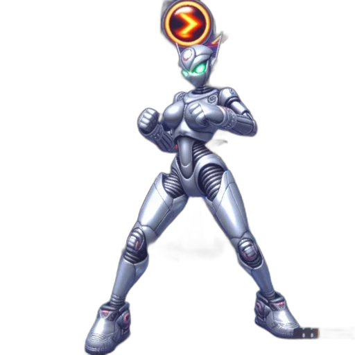 robot, weapon, staff, mask, concept art, 3d render, pixel art, vaporwave transparent PNG cut-out
