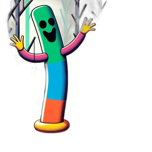 staff, jacket, robot, food, cartoon, concept art, pixel art, 3d render transparent PNG cut-out