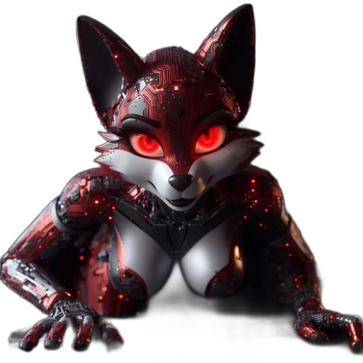 animal, creature, mask, robot, concept art, 3d render, fantasy art, cyberpunk transparent PNG cut-out