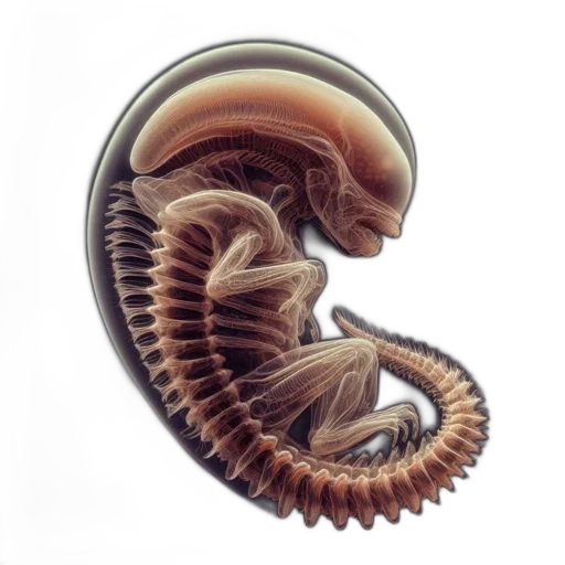 hair, creature, animal, food, concept art, 3d render, photorealistic, anatomically transparent PNG cut-out