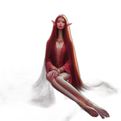 dress, creature, fantasy art, concept art, pixel art, photorealistic, red, dark transparent PNG cut-out