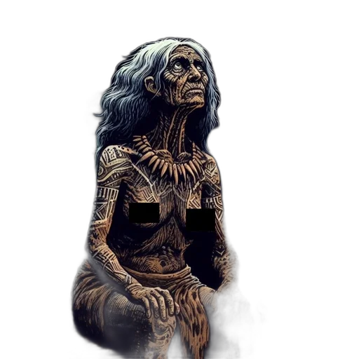 creature, dress, mask, face, concept art, fantasy art, comic book art, watercolor transparent PNG cut-out