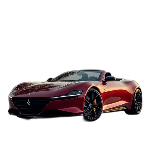 car, 3d render, photorealistic, concept art, new, masera, roadster, only transparent PNG cut-out