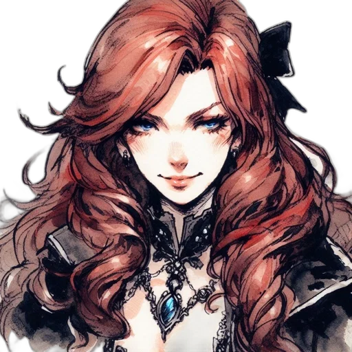 face, crown, staff, dress, fantasy art, watercolor, anime, concept art transparent PNG cut-out
