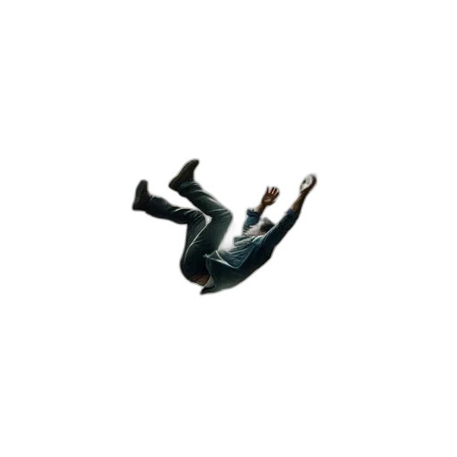 pixel art, 3d render, concept art, individual, leaps, amidst, urban, landscape transparent PNG cut-out