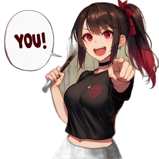 staff, weapon, dress, hair, anime, pixel art, concept art, cartoon transparent PNG cut-out