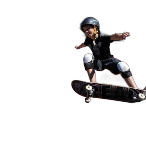 3d render, photorealistic, concept art, young, skateboarder, wearing, black, shirt transparent PNG cut-out
