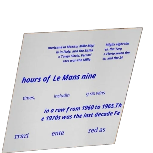 vaporwave, text-heavy, image, white, background, discussing, ferrari, victories transparent PNG cut-out