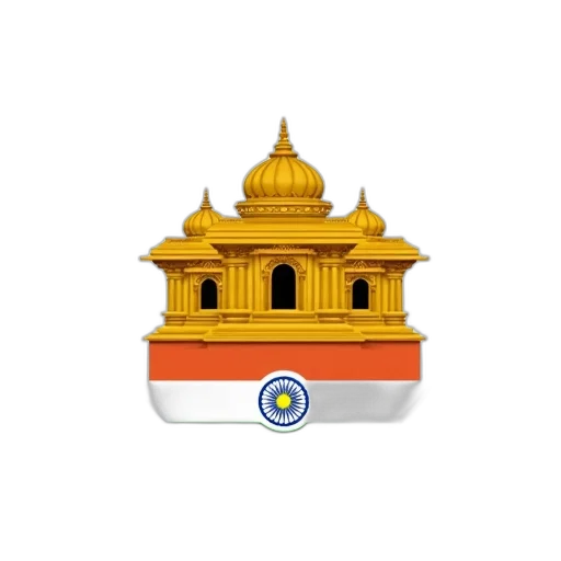 crown, building, pixel art, 3d render, concept art, golden, colorful, circular transparent PNG cut-out