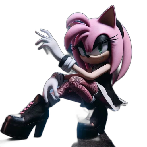 shoes, 3d render, concept art, cartoon, anime, anthropomorphic, hedgehog, black transparent PNG cut-out