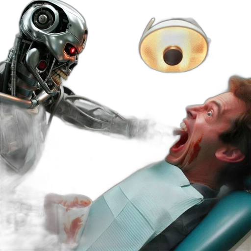 robot, concept art, 3d render, outer space, dental, office, robotic, dentist transparent PNG cut-out