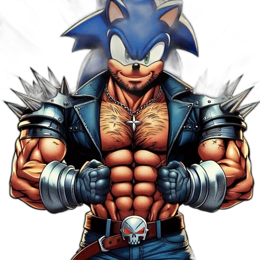 animal, weapon, pixel art, comic book art, concept art, 3d render, blue, anthropomorphic transparent PNG cut-out