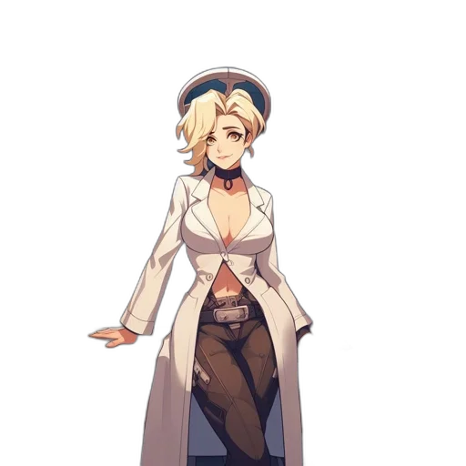 staff, hat, dress, jacket, concept art, pixel art, anime, cartoon transparent PNG cut-out