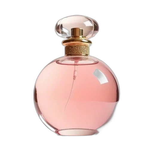 bottle, crown, dress, 3d render, close-up, image, perfume, large transparent PNG cut-out