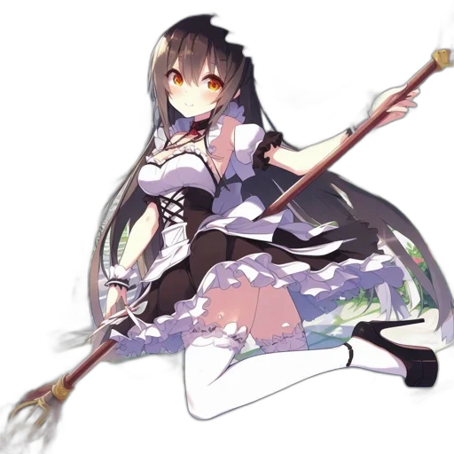 staff, dress, sword, weapon, fantasy art, anime, pixel art, concept art transparent PNG cut-out