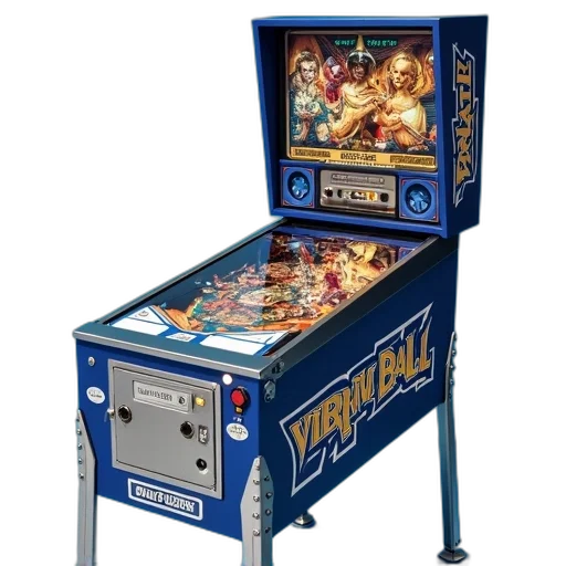 furniture, second, image, shows, same, pinball, machine, but transparent PNG cut-out