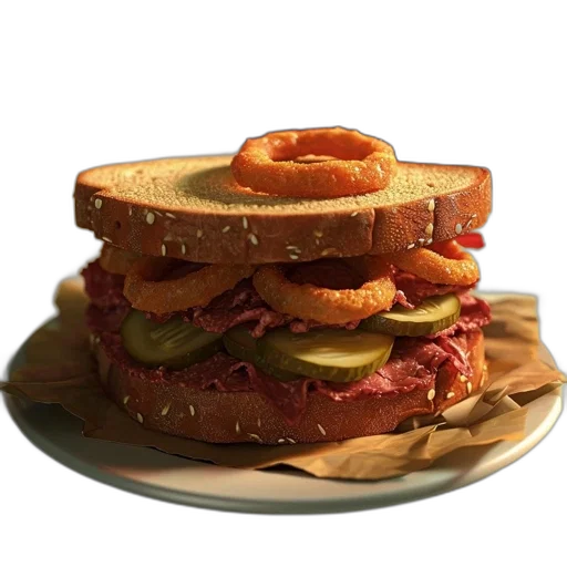 food, crown, hat, animal, photorealistic, 3d render, concept art, sandwich transparent PNG cut-out
